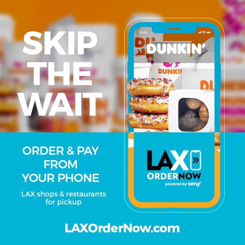 Image for the Tweet beginning: Use LAXOrderNow for quick food