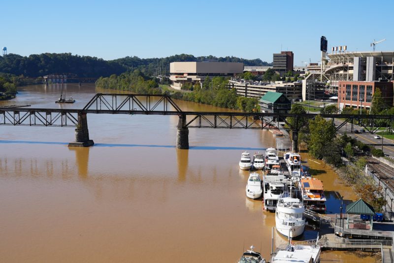 Image for the Tweet beginning: Tennessee River flows in downtown